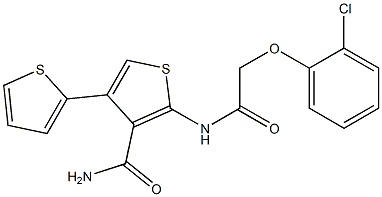 2-[[2-(2-chlorophenoxy)acetyl]amino]-4-thiophen-2-ylthiophene-3-carboxamide Structure