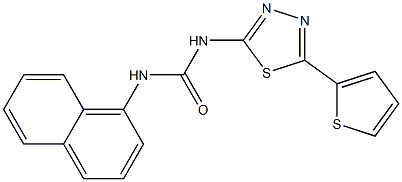 1-naphthalen-1-yl-3-(5-thiophen-2-yl-1,3,4-thiadiazol-2-yl)urea 化学構造式