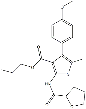  propyl 4-(4-methoxyphenyl)-5-methyl-2-(oxolane-2-carbonylamino)thiophene-3-carboxylate