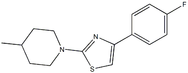 4-(4-fluorophenyl)-2-(4-methylpiperidin-1-yl)-1,3-thiazole 化学構造式