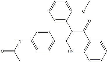 N-[4-[3-(2-methoxyphenyl)-4-oxo-1,2-dihydroquinazolin-2-yl]phenyl]acetamide Struktur