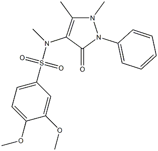 N-(1,5-dimethyl-3-oxo-2-phenylpyrazol-4-yl)-3,4-dimethoxy-N-methylbenzenesulfonamide