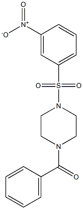 [4-(3-nitrophenyl)sulfonylpiperazin-1-yl]-phenylmethanone Struktur