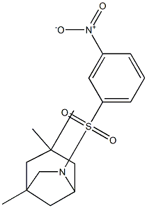 3,3,5-trimethyl-7-(3-nitrophenyl)sulfonyl-7-azabicyclo[3.2.1]octane Struktur