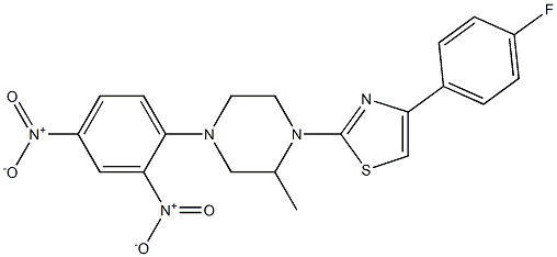 2-[4-(2,4-dinitrophenyl)-2-methylpiperazin-1-yl]-4-(4-fluorophenyl)-1,3-thiazole Structure