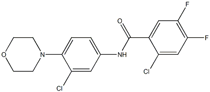 2-chloro-N-(3-chloro-4-morpholin-4-ylphenyl)-4,5-difluorobenzamide Struktur