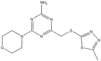 4-[(5-methyl-1,3,4-thiadiazol-2-yl)sulfanylmethyl]-6-morpholin-4-yl-1,3,5-triazin-2-amine