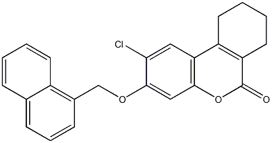 2-chloro-3-(naphthalen-1-ylmethoxy)-7,8,9,10-tetrahydrobenzo[c]chromen-6-one Structure