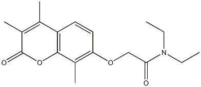 N,N-diethyl-2-(3,4,8-trimethyl-2-oxochromen-7-yl)oxyacetamide Structure