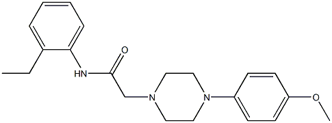 N-(2-ethylphenyl)-2-[4-(4-methoxyphenyl)piperazin-1-yl]acetamide 化学構造式