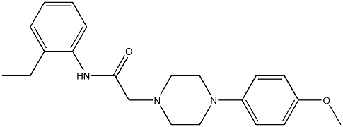 N-(2-ethylphenyl)-2-[4-(4-methoxyphenyl)piperazin-1-yl]acetamide,,结构式