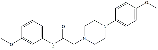 N-(3-methoxyphenyl)-2-[4-(4-methoxyphenyl)piperazin-1-yl]acetamide Structure