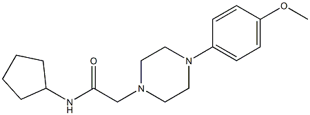 N-cyclopentyl-2-[4-(4-methoxyphenyl)piperazin-1-yl]acetamide 结构式