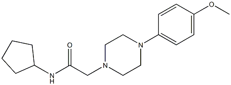 N-cyclopentyl-2-[4-(4-methoxyphenyl)piperazin-1-yl]acetamide 化学構造式