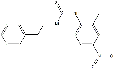 1-(2-methyl-4-nitrophenyl)-3-(2-phenylethyl)thiourea Structure