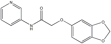 2-(1,3-benzodioxol-5-yloxy)-N-pyridin-3-ylacetamide 结构式