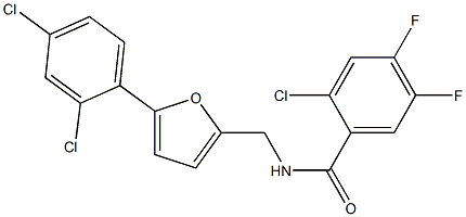 2-chloro-N-[[5-(2,4-dichlorophenyl)furan-2-yl]methyl]-4,5-difluorobenzamide Structure