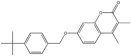 7-[(4-tert-butylphenyl)methoxy]-3,4-dimethylchromen-2-one Struktur