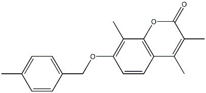3,4,8-trimethyl-7-[(4-methylphenyl)methoxy]chromen-2-one Structure