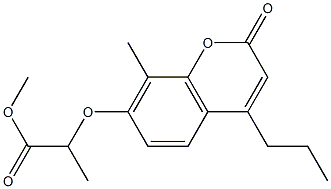 methyl 2-(8-methyl-2-oxo-4-propylchromen-7-yl)oxypropanoate 结构式