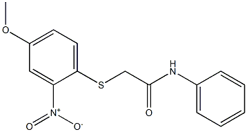 2-(4-methoxy-2-nitrophenyl)sulfanyl-N-phenylacetamide Struktur