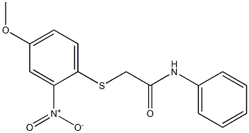 2-(4-methoxy-2-nitrophenyl)sulfanyl-N-phenylacetamide 结构式