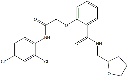 2-[2-(2,4-dichloroanilino)-2-oxoethoxy]-N-(oxolan-2-ylmethyl)benzamide Struktur