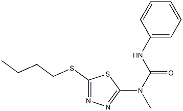 1-(5-butylsulfanyl-1,3,4-thiadiazol-2-yl)-1-methyl-3-phenylurea Structure