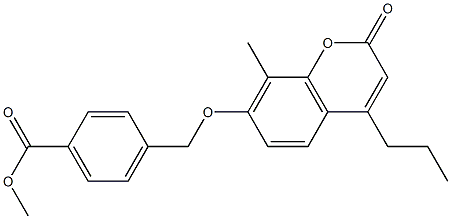 methyl 4-[(8-methyl-2-oxo-4-propylchromen-7-yl)oxymethyl]benzoate Structure