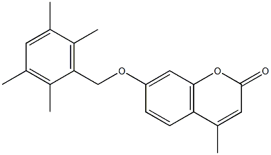 4-methyl-7-[(2,3,5,6-tetramethylphenyl)methoxy]chromen-2-one Structure