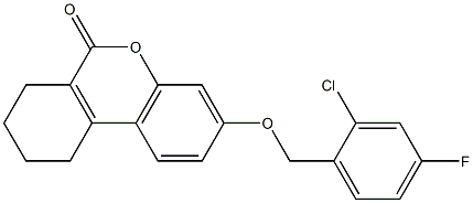 3-[(2-chloro-4-fluorophenyl)methoxy]-7,8,9,10-tetrahydrobenzo[c]chromen-6-one 结构式