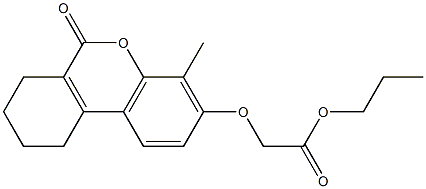propyl 2-[(4-methyl-6-oxo-7,8,9,10-tetrahydrobenzo[c]chromen-3-yl)oxy]acetate Structure