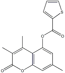 (3,4,7-trimethyl-2-oxochromen-5-yl) thiophene-2-carboxylate Structure