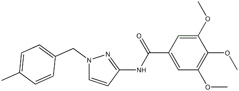 3,4,5-trimethoxy-N-[1-[(4-methylphenyl)methyl]pyrazol-3-yl]benzamide Structure