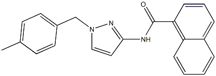 N-[1-[(4-methylphenyl)methyl]pyrazol-3-yl]naphthalene-1-carboxamide Struktur