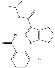 propan-2-yl 2-[(3-bromobenzoyl)amino]-5,6-dihydro-4H-cyclopenta[b]thiophene-3-carboxylate Structure