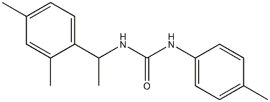 1-[1-(2,4-dimethylphenyl)ethyl]-3-(4-methylphenyl)urea Struktur