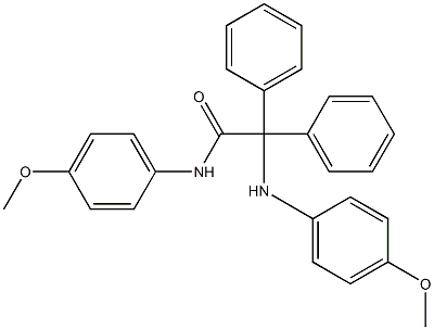 2-(4-methoxyanilino)-N-(4-methoxyphenyl)-2,2-diphenylacetamide Structure