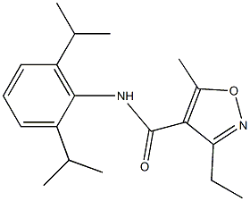 N-[2,6-di(propan-2-yl)phenyl]-3-ethyl-5-methyl-1,2-oxazole-4-carboxamide Structure