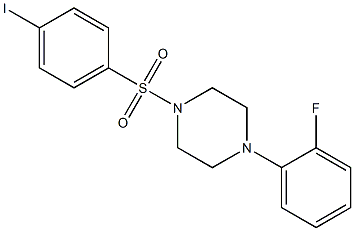 1-(2-fluorophenyl)-4-(4-iodophenyl)sulfonylpiperazine Structure