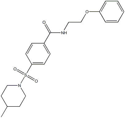 4-(4-methylpiperidin-1-yl)sulfonyl-N-(2-phenoxyethyl)benzamide|