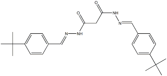 N,N'-bis[(E)-(4-tert-butylphenyl)methylideneamino]propanediamide Structure