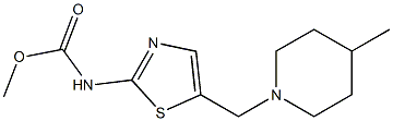 methyl N-[5-[(4-methylpiperidin-1-yl)methyl]-1,3-thiazol-2-yl]carbamate 化学構造式