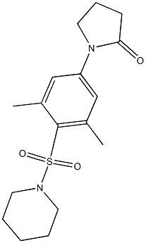 1-(3,5-dimethyl-4-piperidin-1-ylsulfonylphenyl)pyrrolidin-2-one 结构式