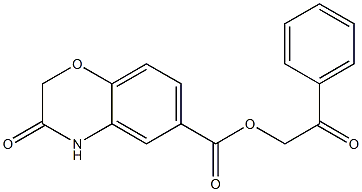 phenacyl 3-oxo-4H-1,4-benzoxazine-6-carboxylate Struktur