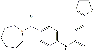 (E)-N-[4-(azepane-1-carbonyl)phenyl]-3-(furan-2-yl)prop-2-enamide Struktur