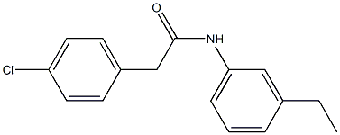 2-(4-chlorophenyl)-N-(3-ethylphenyl)acetamide 化学構造式