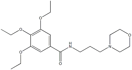 3,4,5-triethoxy-N-(3-morpholin-4-ylpropyl)benzamide 化学構造式
