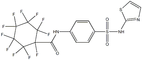 1,2,2,3,3,4,4,5,5,6,6-undecafluoro-N-[4-(1,3-thiazol-2-ylsulfamoyl)phenyl]cyclohexane-1-carboxamide 结构式