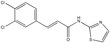 (E)-3-(3,4-dichlorophenyl)-N-(1,3-thiazol-2-yl)prop-2-enamide 化学構造式